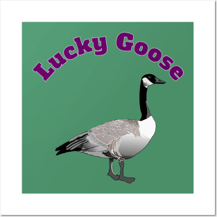 Lucky Goose Funny Geese Lovers Gift Posters and Art